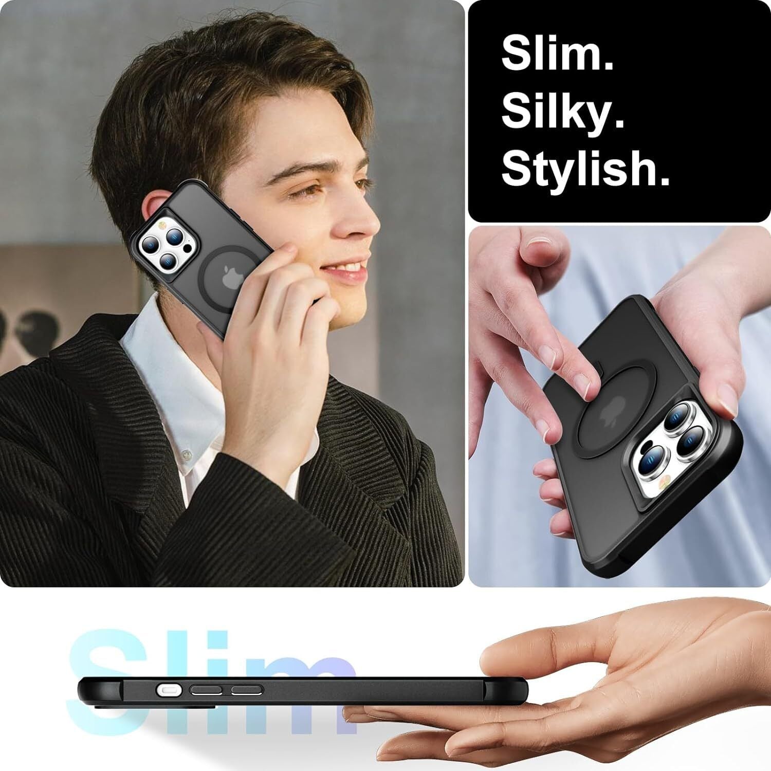 Revolutionary Shockproof Frosted Case for iPhone 17, 16, 15, 14, 13, 12 Pro Max - Stylish MagSafe Compatible Protection